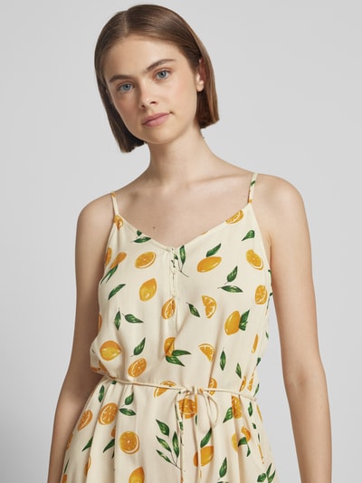 Pieces Tailliertes Minikleid mit Taillenband Modell 'NYA' Offwhite 3