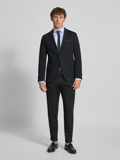 Cinque Slim fit 2-knoops colbert met paspelzakken, model 'Data' Zwart - 1