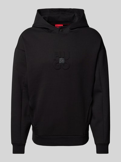 HUGO Hoodie mit Label-Badge Modell 'Debostaco' Black 1