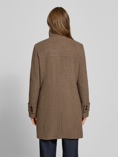 Gil Bret Regular Fit Mantel aus Woll-Mix mit Stehkragen Beige Melange 5
