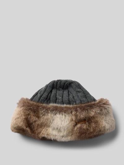 Barts Wollmütze mit Kunstfellbesatz Taupe 1
