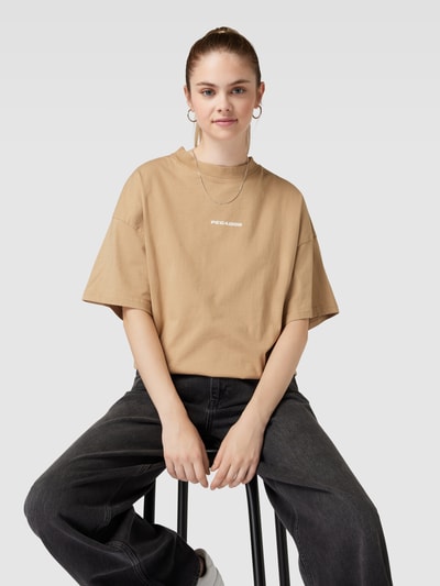 Pegador Oversized T-Shirt mit Label-Print Modell 'Culla' Sand 3