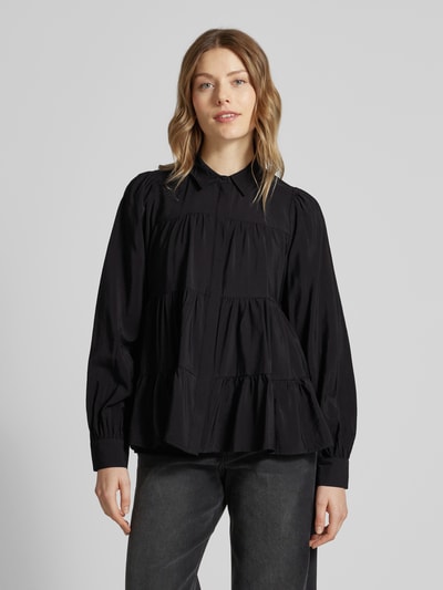 YAS Regular fit blouse in laagjeslook, model 'PALA' Zwart - 4