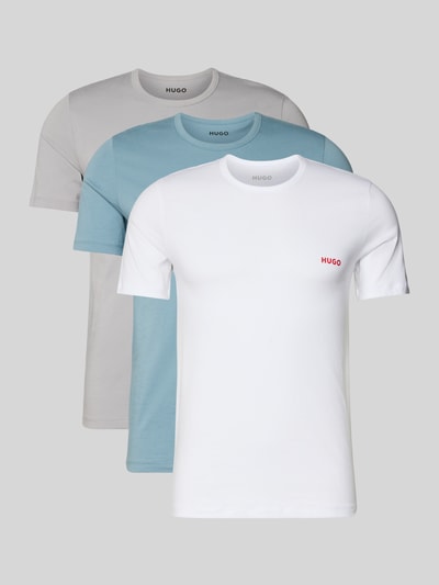 HUGO Regular Fit T-Shirt Set aus reiner Baumwolle im 3er-Pack Mittelgrau 1