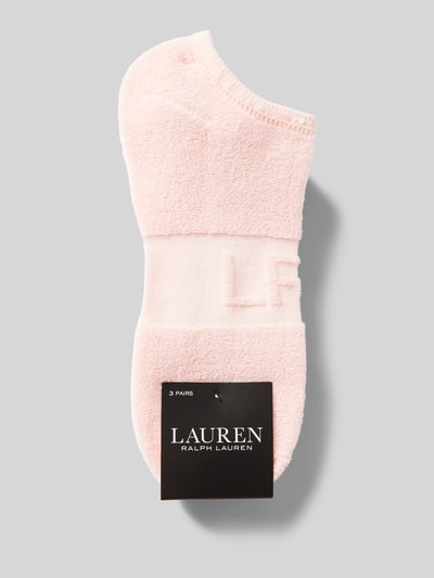 Lauren Ralph Lauren Krótkie skarpety z detalem z logo w zestawie 3 szt. model ‘TERRY’ Różowy 3