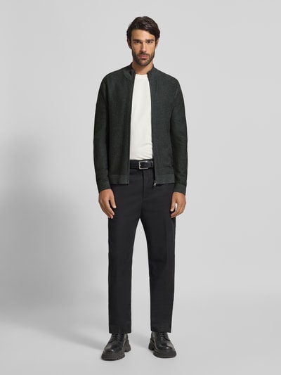 OLYMP Level Five Strickjacke mit Strukturmuster Anthrazit 1