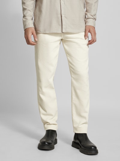 Tommy Hilfiger Regular fit broek met fijne corduroy Offwhite - 4