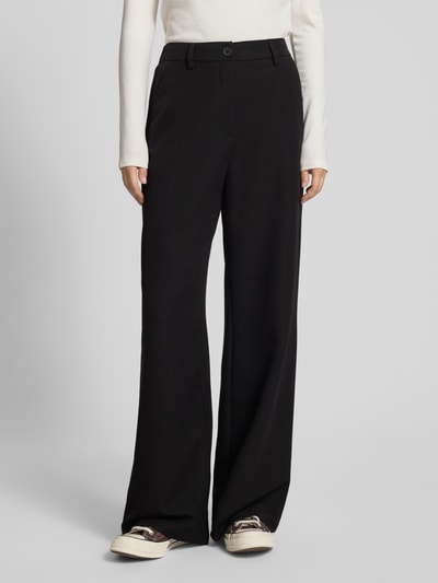 Pieces Wijde broek met viscose, model 'KAMIL' Zwart - 4