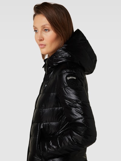 Blauer USA Steppjacke mit Zweiwege-Reißverschluss Black 3