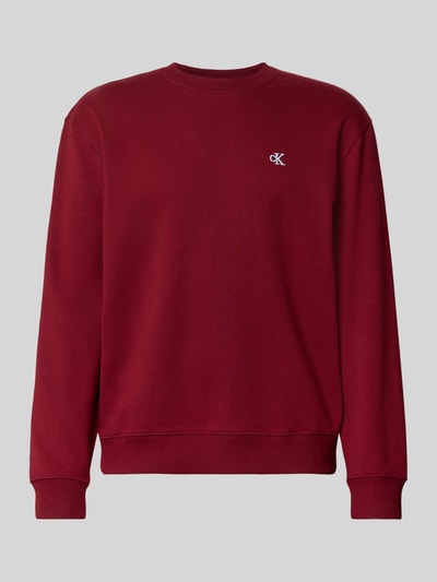 Calvin Klein Jeans Sweatshirt mit Label-Stitching Bordeaux 2