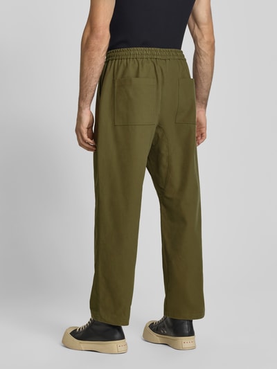 MAISON KITSUNÉ Straight Fit Stoffhose aus Baumwolle Khaki 5