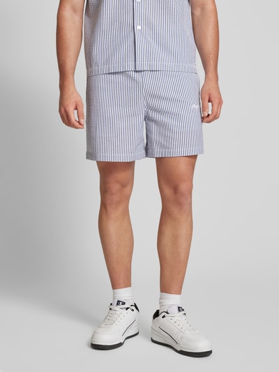 SERGIO TACCHINI Regular fit sweatshorts met logostitching, model 'GALLIPOLI' Lichtblauw - 4