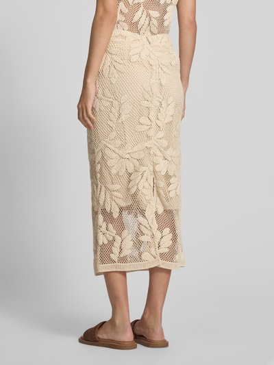 comma Midirok met gehaakt kant Zand - 5