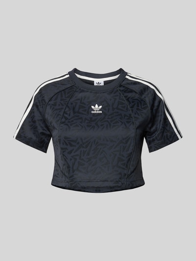 adidas Originals Cropped T-Shirt mit Label-Print Modell 'BABY' Black 1