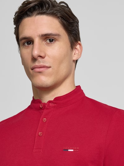 HECHTER PARIS Poloshirt mit kurzer Knopfleiste Hellrot 3