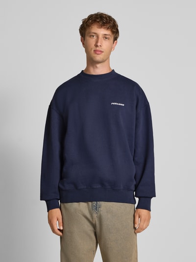 Pegador Oversized sweatshirt met logostitching en ronde hals Marineblauw - 4