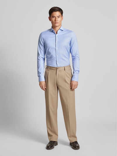 BOSS Slim Fit Business-Hemd mit Kentkragen Modell 'Hank' Royal 1