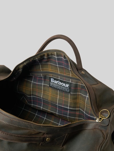 Barbour Weekender mit Label-Patch Modell 'HOLDALL' Oliv 5