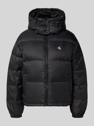 Calvin Klein Jeans Kurtka pikowana o kroju regular fit z nadrukiem logo model ‘Midweight’ Czarny 2