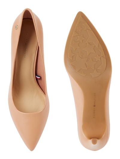 Tommy Hilfiger Pumps aus Leder mit Pfennigabsatz Sand 5