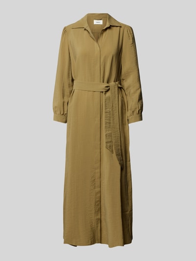 Bash Sukienka midi z wiązanym paskiem model ‘LARA’ Khaki 2