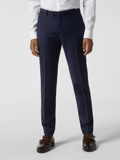 Drykorn Slim fit pantalon met wol, model 'Piet' Koningsblauw - 4