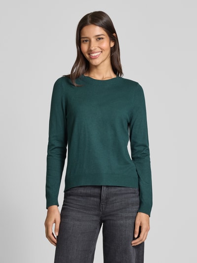 s.Oliver RED LABEL Sweter z dzianiny o kroju regular fit z mieszanki wiskozy Ciemnozielony 4