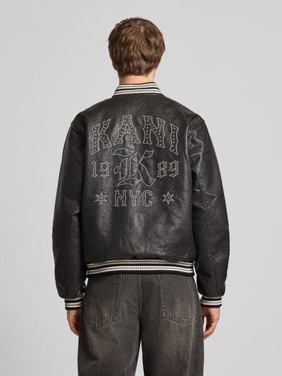 KARL KANI College-Jacke in Leder-Optik mit Label-Stitching Black 5