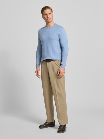 Tommy Hilfiger Regular Fit Strickpullover aus Baumwoll-Kaschmir-Mix Jeansblau 1