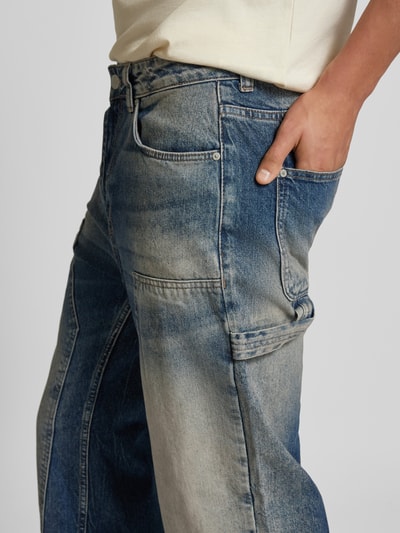 REVIEW Baggy Fit Jeans im Used-Look Dunkelblau 3