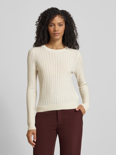 Christian Berg Woman Sweter z dzianiny z czystego kaszmiru Złamany biały 4