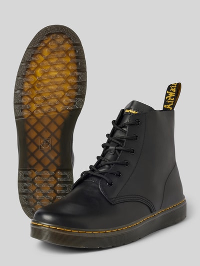 Dr. Martens Veterboots van leer met siernaad, model 'Thurston Chukka' Zwart - 3