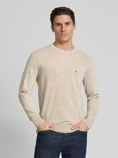 Tommy Hilfiger Gebreide pullover met ribboorden Beige - 4