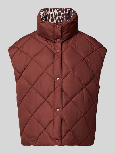 OH APRIL Steppweste mit Stehkragen Modell 'Onyx' Dunkelrot 2