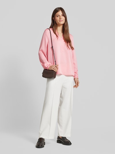 Marc Cain Blusenshirt mit V-Ausschnitt Pink 1