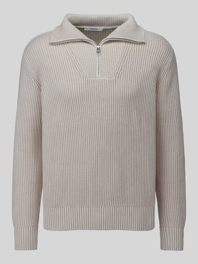 Selected Troyer mit Reißverschluss-Detail Offwhite 2
