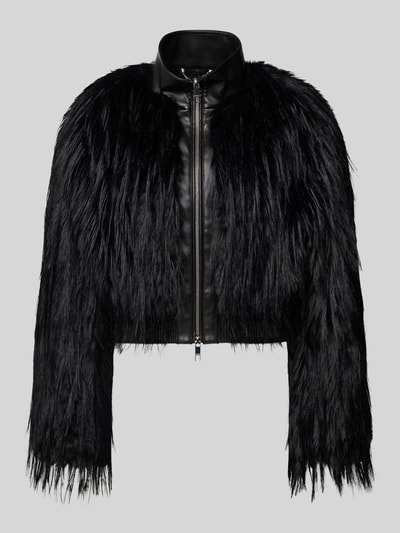 BOSS Regular fit jack in de look van imitatiebont, model 'CECOOL' Zwart - 2