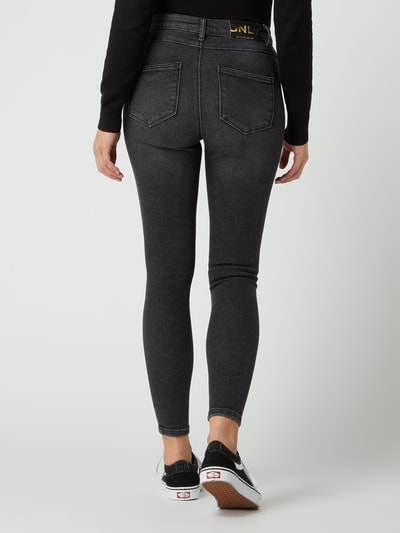 Only Skinny Fit Jeans mit Stretch-Anteil Modell 'Mila' Dunkelgrau 5