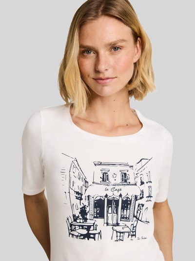 Tom Tailor Regular Fit T-Shirt aus Baumwoll-Mix Weiss 3