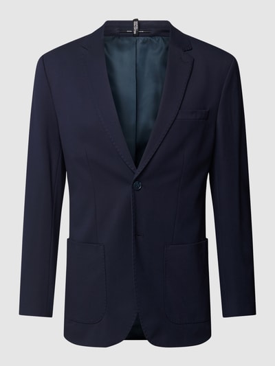 SELECTED HOMME Slim fit 2-knoops colbert met reverskraag, model 'DELON' Donkerblauw - 2