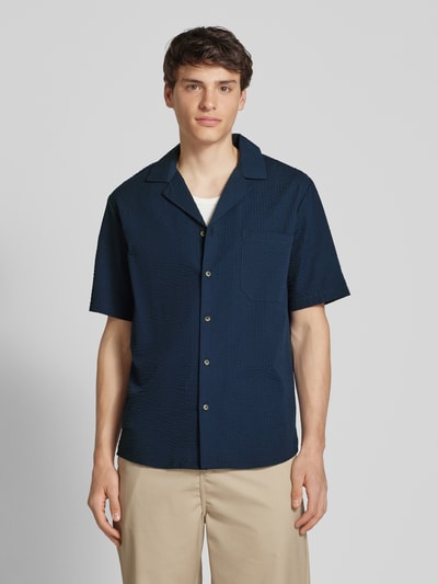 Only & Sons Freizeithemd mit Brusttasche Modell 'EYE' Marine 4