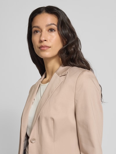 Christian Berg Woman Selection Regular fit blazer met reverskraag en paspelzakken Taupe - 3
