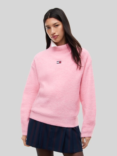 Tommy Jeans Relaxed Fit Pullover mit Alpaka-Anteil Hellrosa 4
