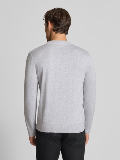 Tom Tailor Denim Regular Fit Pullover aus reiner Baumwolle Hellgrau Melange 5