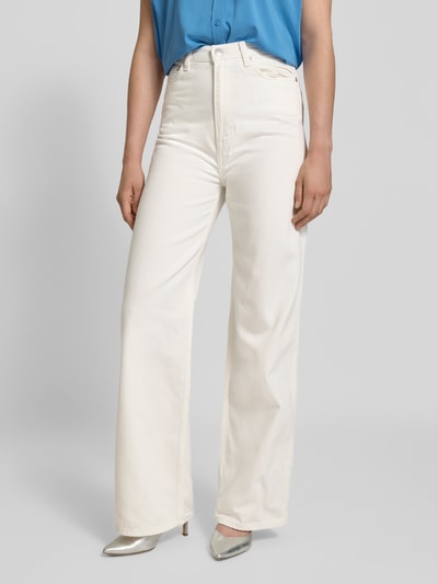 Samsøe Samsøe Jeansy z szeroką nogawką model ‘REBECCA’ Biały 4