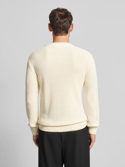 Tom Tailor Denim Relaxed Fit Strickpullover aus Baumwoll-Mix Offwhite 5