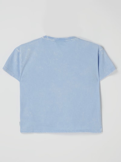 Garcia Kort T-shirt met tekst  Lichtblauw - 3