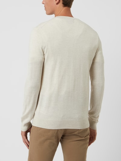 Christian Berg Men Pullover van wolmix  Ecru gemêleerd - 5