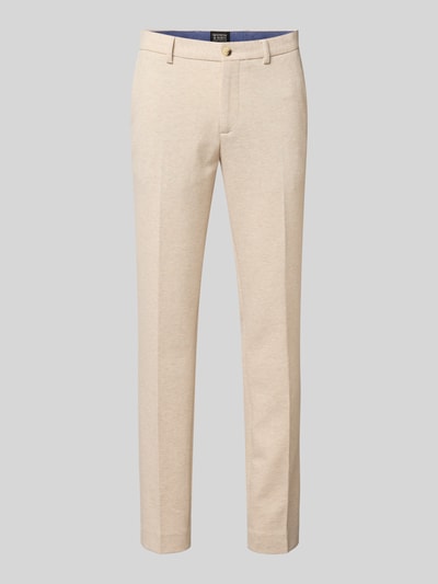 Scotch & Soda Regular fit broek met riemlussen, model 'MOTT' Camel gemêleerd - 2