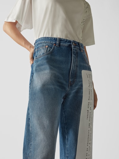 MM6 Maison Margiela Wide Leg Jeans mit Print Blau 6